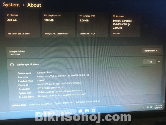 Intel core i5 8th gen pc for sale